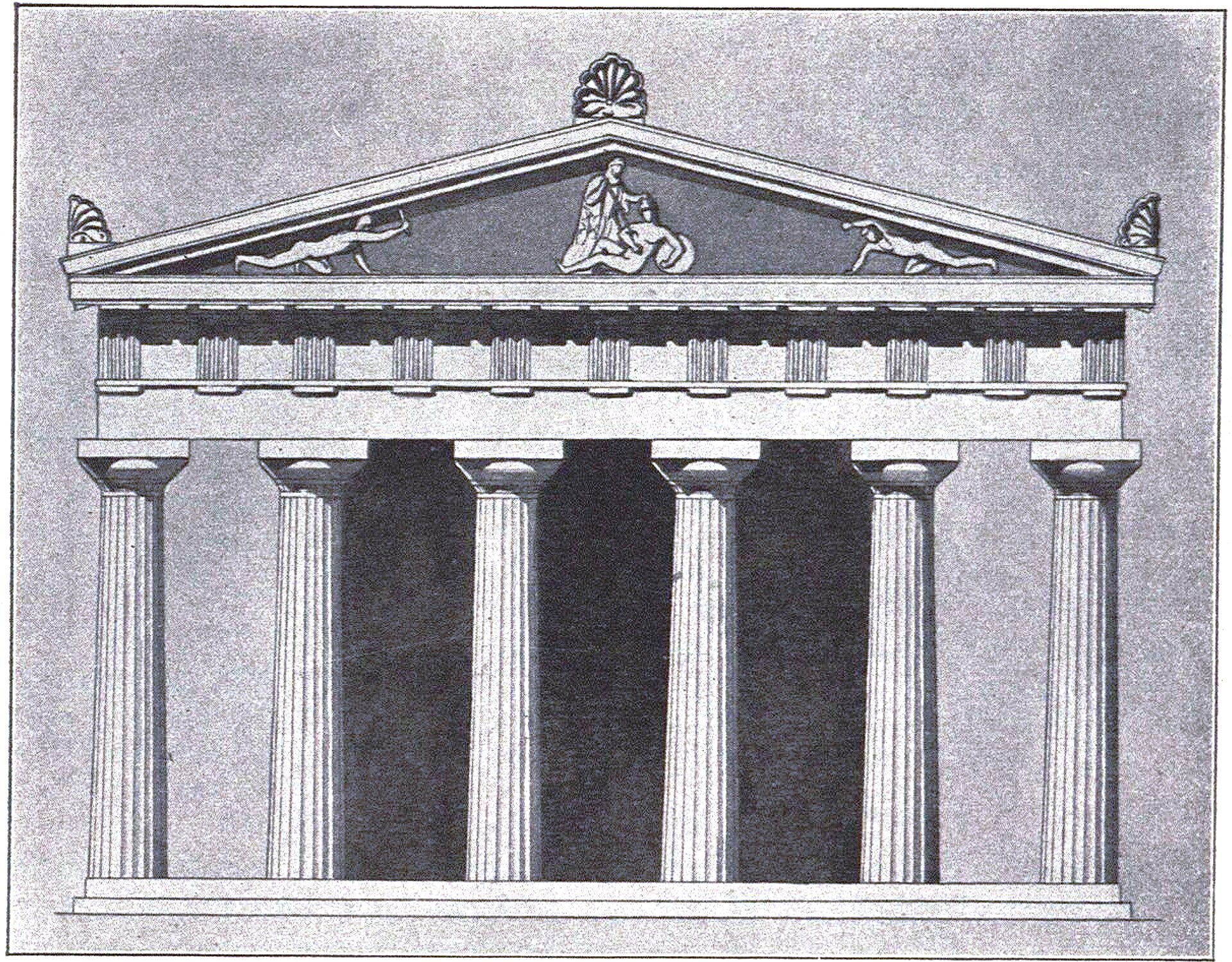 A reconstruction showing how the Acropolis temples once appeared.
