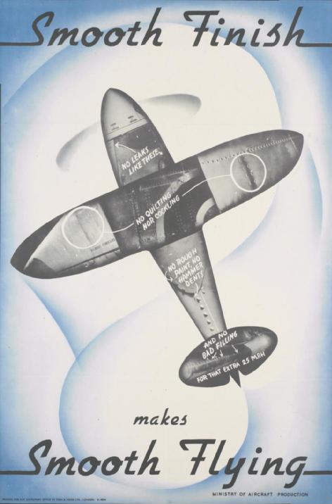 A wartime poster on the principles of flight, spreading aerodynamic knowledge.