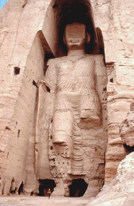 One of the giant Buddhas of Bamiyan, carved into a cliff around the sixth century when the region was a great centre of Buddhism. The two colossal statues stood for some 1,400 years until they were destroyed by the Taliban in 2001, an act that shocked the world.