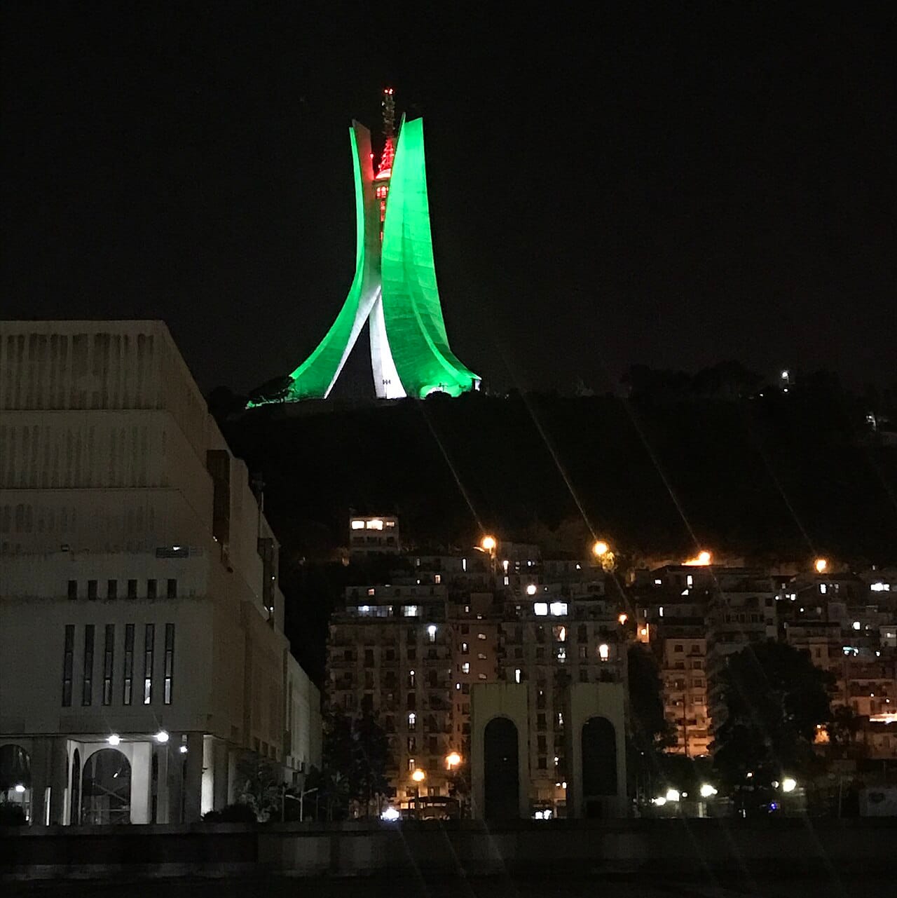 The Maqam Echahid, the towering Martyrs' Memorial in Algiers, raised to honour those who died in the war of independence. The struggle against French rule, one of the bloodiest of all anti-colonial wars, is the founding event of modern Algeria.