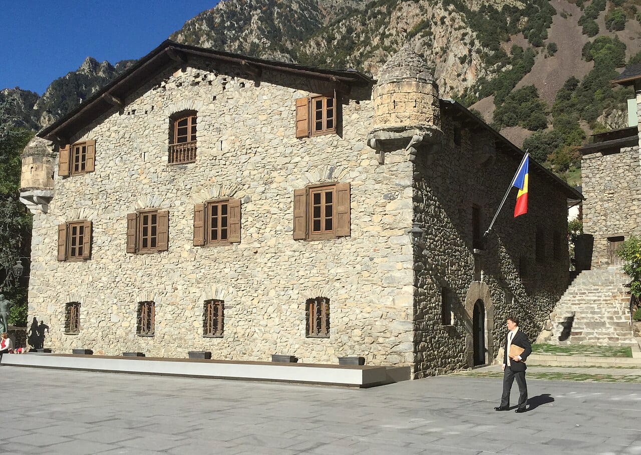 The Casa de la Vall, the historic house that long served as Andorra's parliament, a symbol of the little state's centuries of self-government under its unusual co-principality.