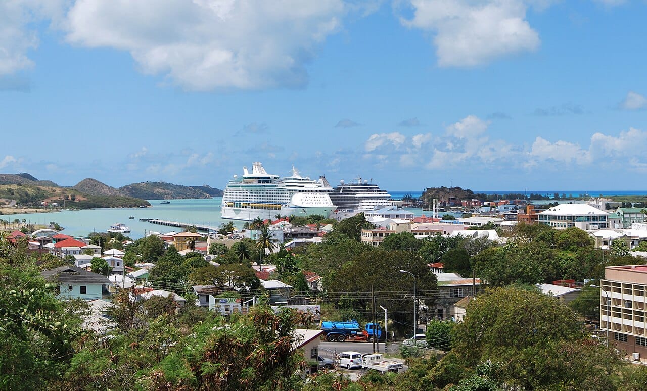 St John's, the capital, where most of the country's 95,000 people live. Cruise ships berth in the harbour, and tourism accounts for the large majority of the economy.