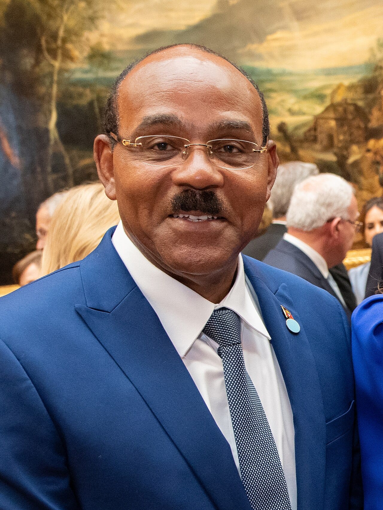 Gaston Browne, prime minister since 2014, who won a fourth consecutive term in April 2026 when his party took 15 of 17 seats.