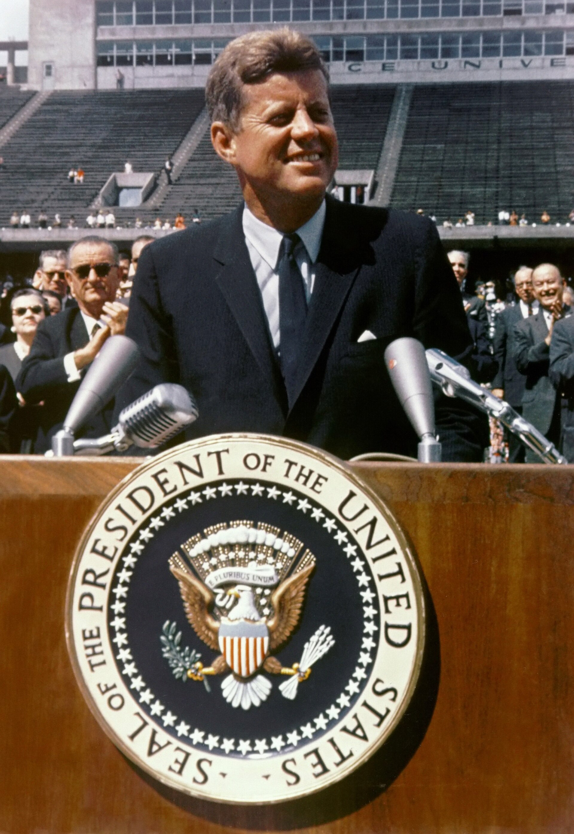 President Kennedy challenged the nation to reach the Moon within the decade.