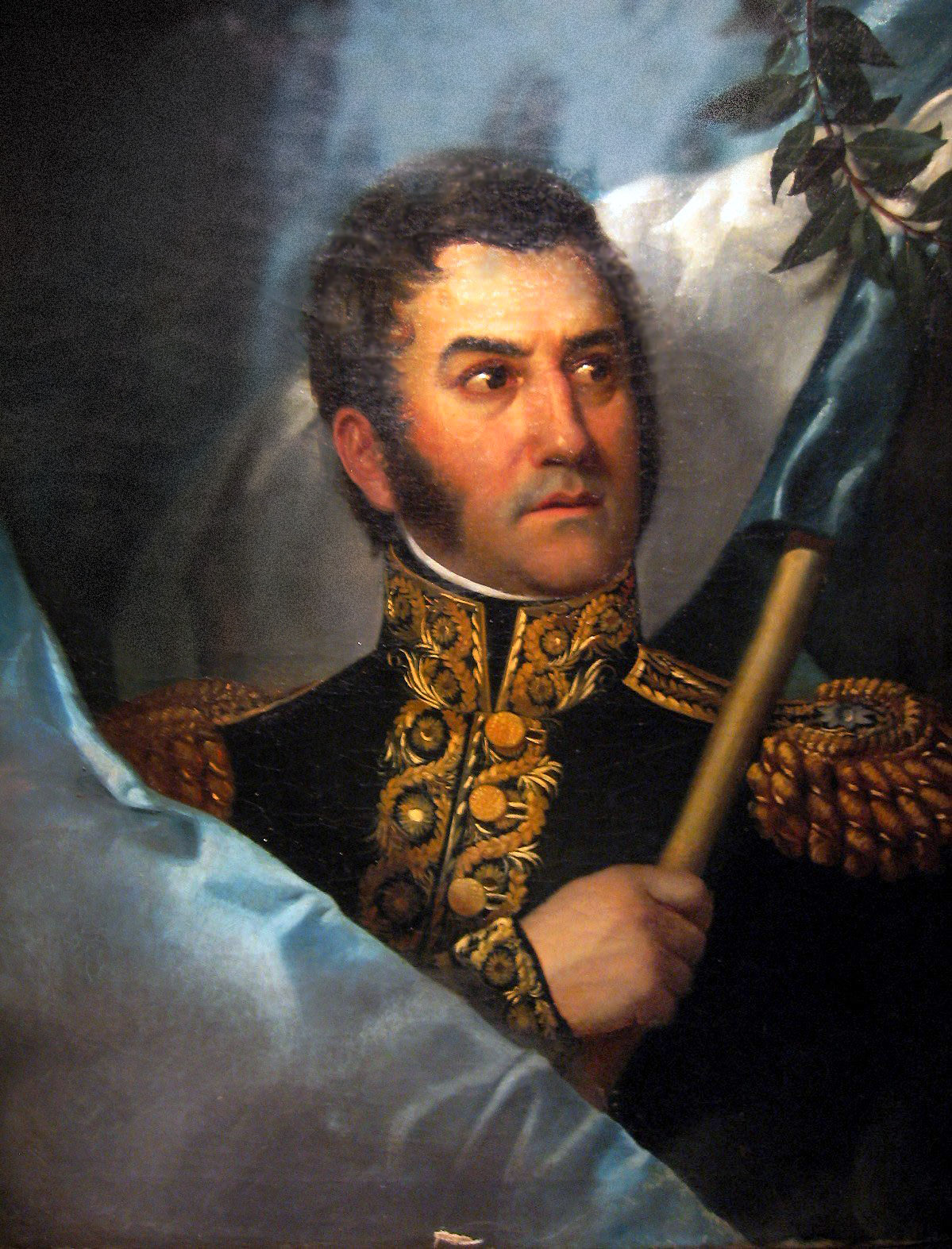 General Jose de San Martin, who helped liberate Argentina, Chile, and Peru from Spanish rule. Credit: The exact author is disputed. Some sources attribute it to Jean Baptiste Madou, others to the art teacher of San Martin's daughter, and others suspect it to be the work of many different people. (Public domain).