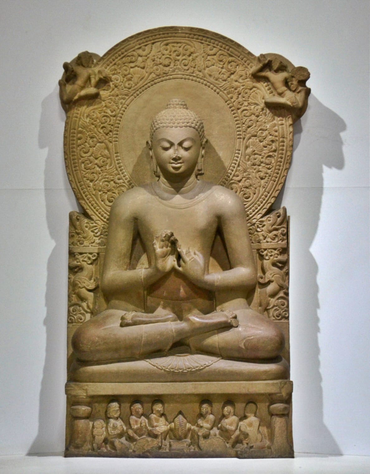 A Buddha figure from Sarnath. Indian thought of the period turned toward liberation and the nature of the self, a shift Jaspers saw as parallel to those in China, Greece and Israel.