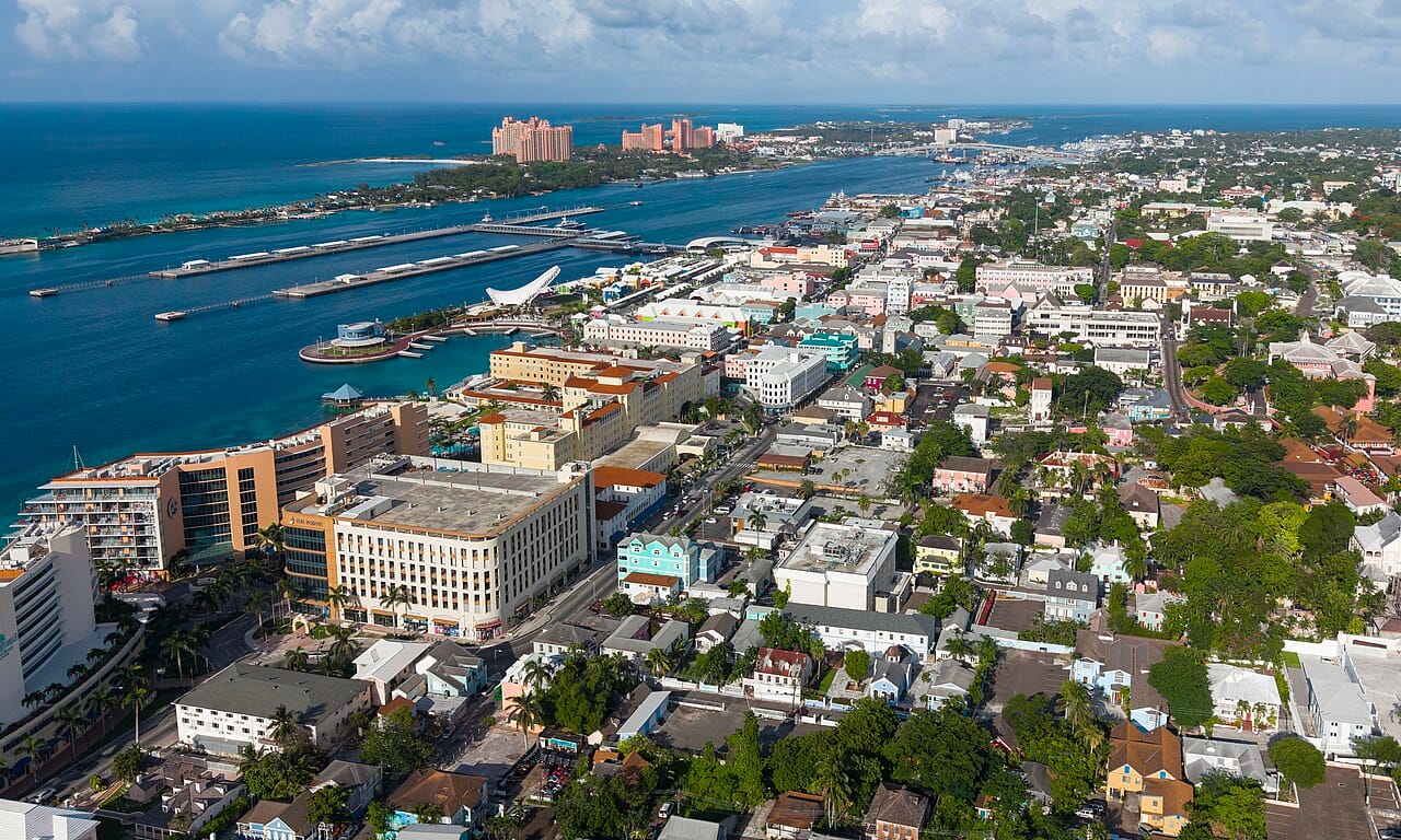 Nassau on New Providence. Close to three quarters of all Bahamians live on this one small island, while the larger Family Islands hold small and ageing populations.