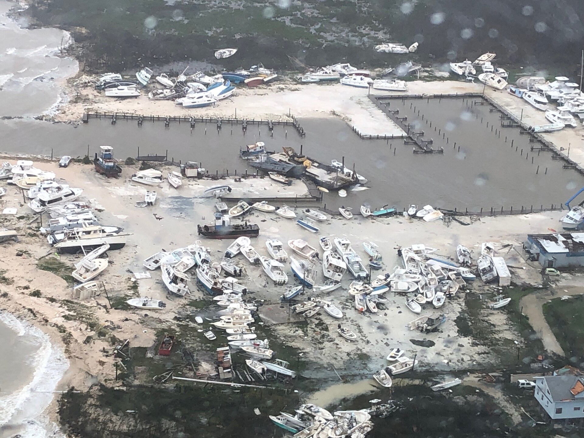 Destruction left by Hurricane Dorian in 2019, which devastated parts of the low-lying northern Bahamas. Credit: Coast Guard Air Station Clearwater (Public domain).