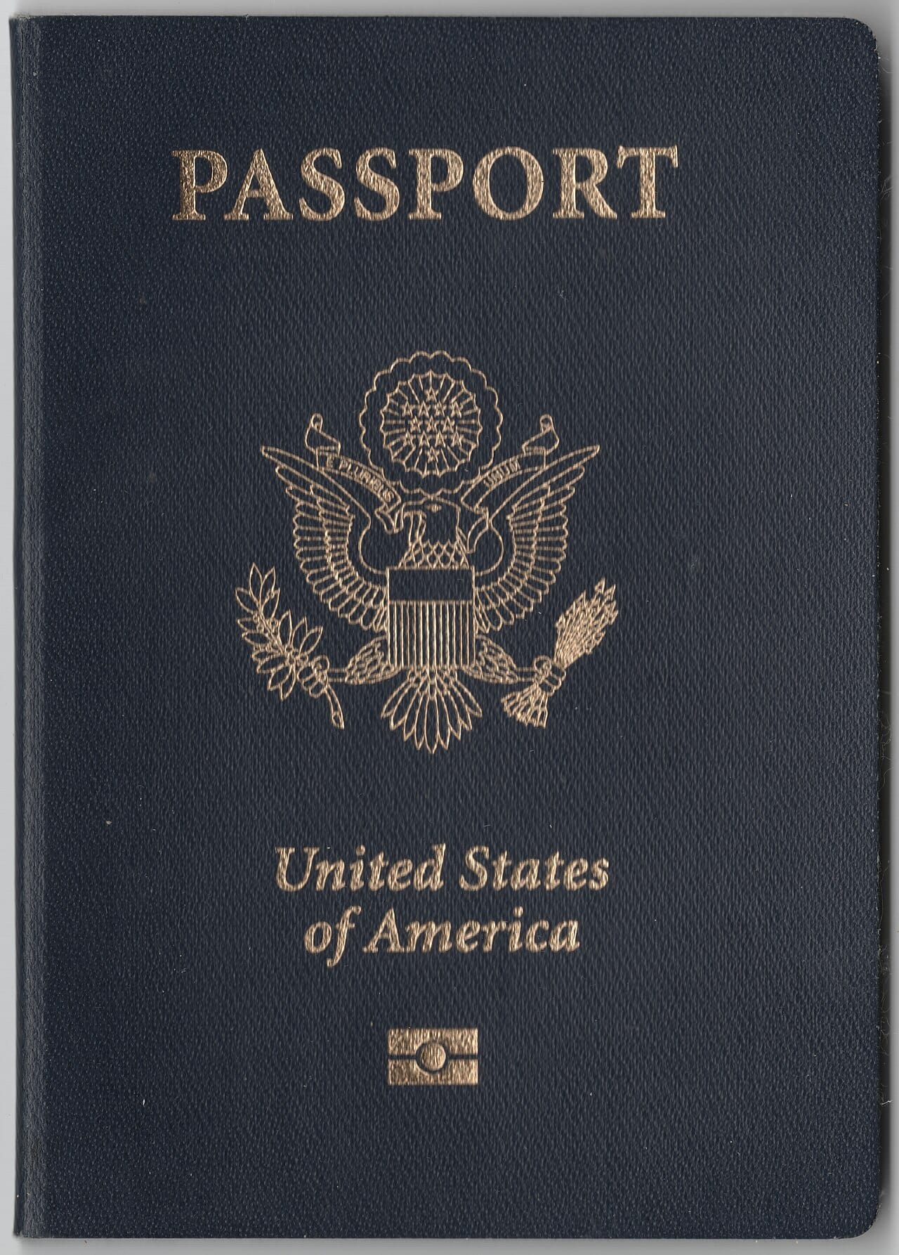 A United States passport. The eagle has been on federal insignia since 1782, which is part of why almost nobody noticed it had no legal status as the national bird.
