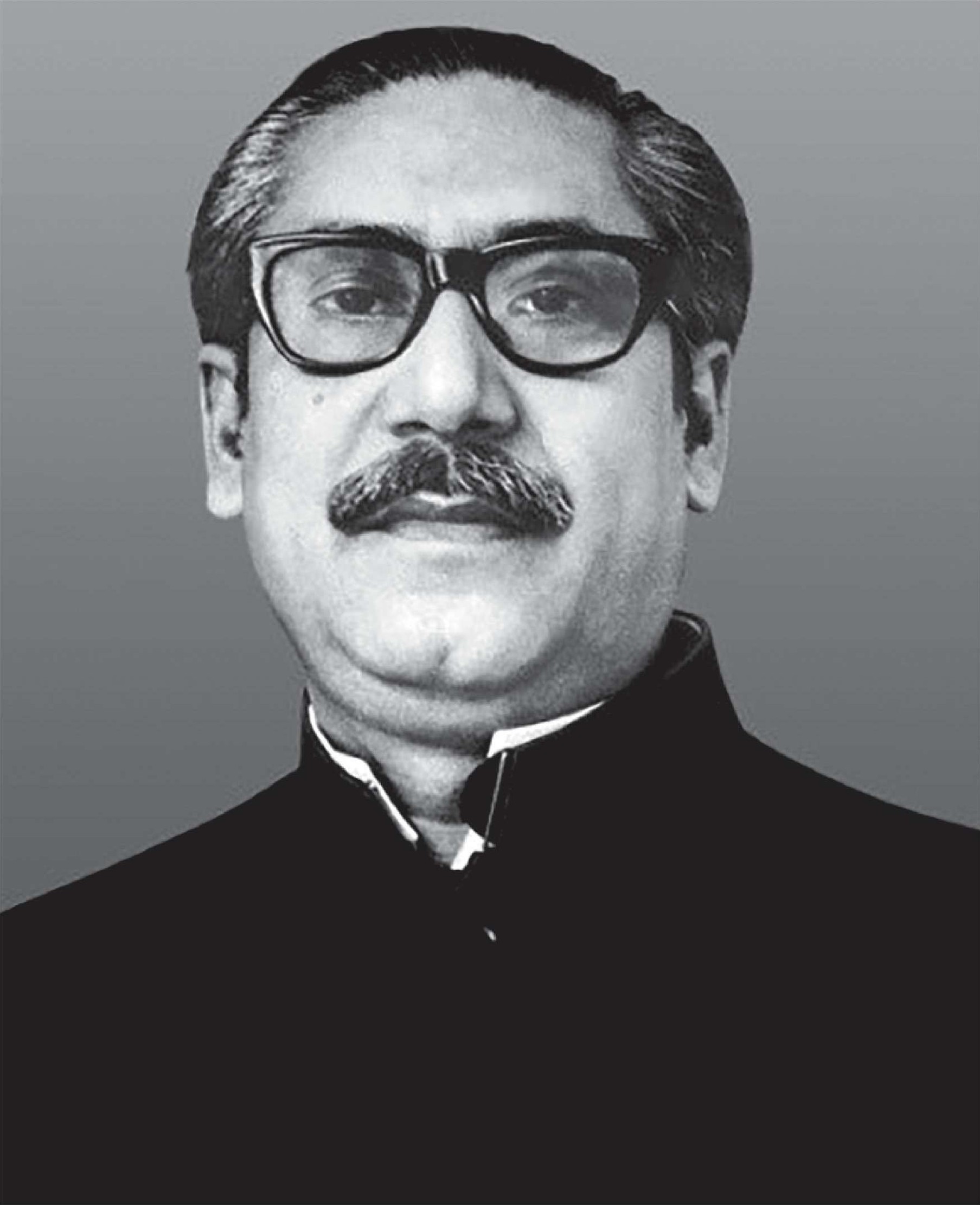Sheikh Mujibur Rahman, who led the movement for independence and became the founding leader of Bangladesh in 1971. He is revered by many as the father of the nation.