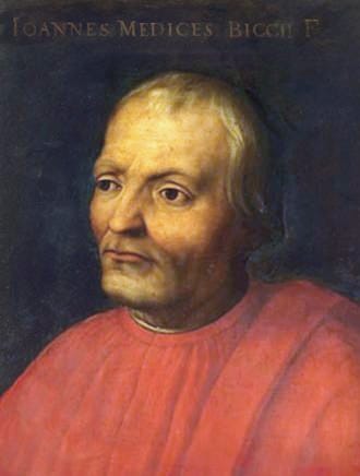 Giovanni di Bicci de' Medici. The Medici bank's branch network and its use of bills of exchange made long-distance payment possible without moving coin.