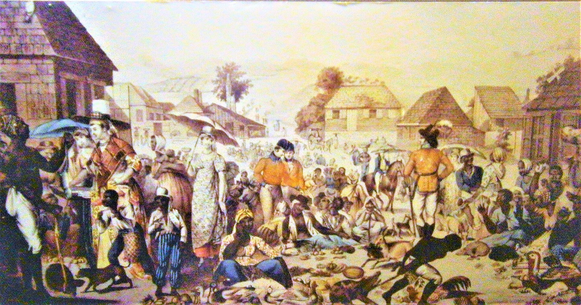A market during the colonial era in Barbados. Even after emancipation, the island remained a strictly hierarchical society, and so thoroughly British in its ways that it was nicknamed Little England.