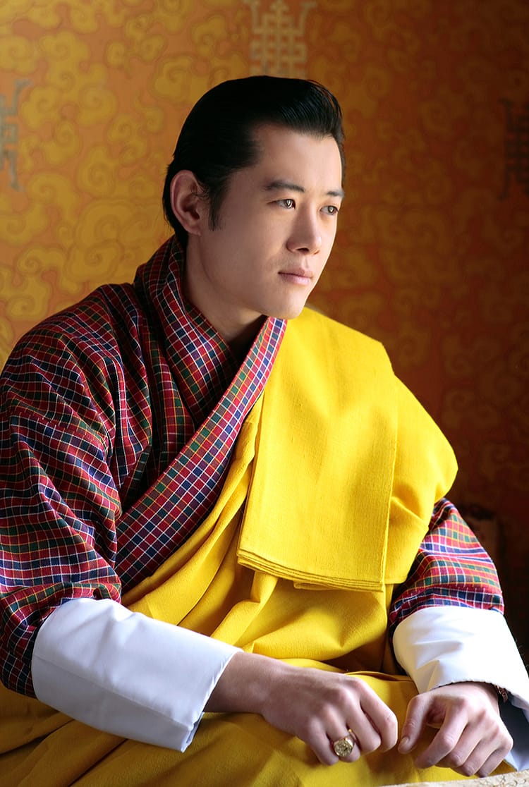 Jigme Khesar Namgyel Wangchuck, the fifth Dragon King of Bhutan, who reigns as a much-loved constitutional monarch. In 2008 the crown itself guided the country's move from absolute monarchy to democracy.