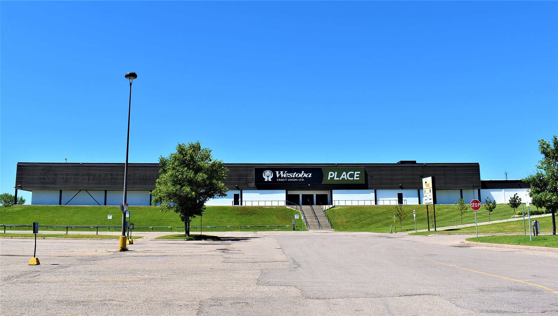 The Keystone Centre, now known as Westoba Place, Brandon's largest arena and events complex. It hosts the Brandon Wheat Kings hockey team and the annual Royal Manitoba Winter Fair.