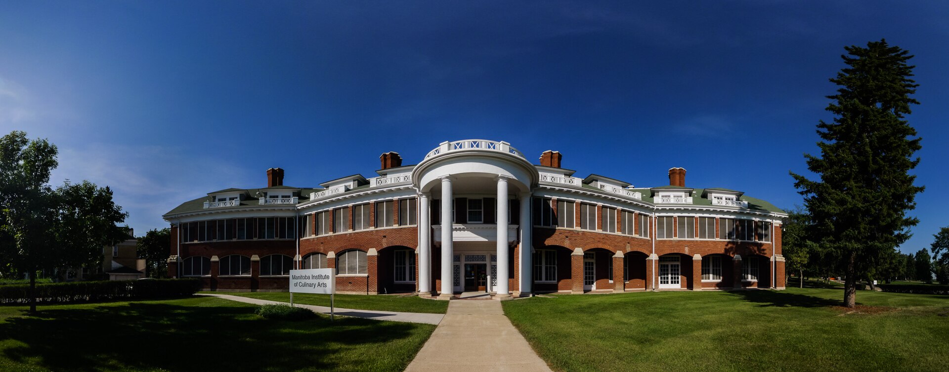 Assiniboine Community College in Brandon, one of Manitoba's main colleges, housed partly in a former hospital. It trains many of the region's workers in the trades, agriculture, and health care.