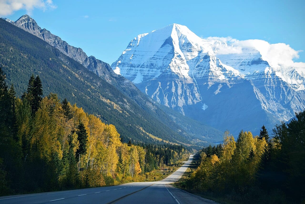 Mount Robson, the highest peak in the Canadian Rockies, which form the eastern boundary of British Columbia. The province is the most mountainous in Canada.