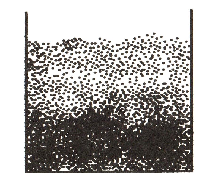 A path traced by a particle undergoing Brownian motion, wandering at random.