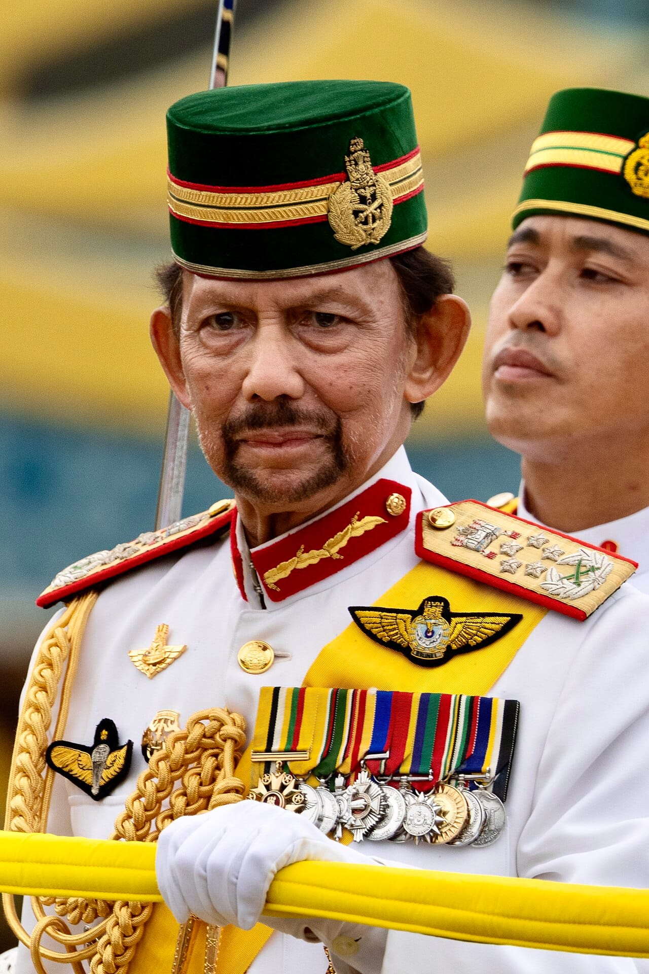 Sultan Hassanal Bolkiah, who has ruled Brunei since 1967 as one of the world's longest-reigning and wealthiest monarchs. He governs as an absolute ruler, also serving as prime minister and holding the defence, finance, and foreign-affairs portfolios.