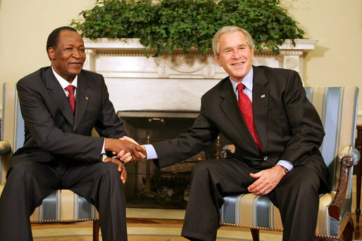 Blaise Compaore, left, who seized power in the 1987 coup in which Sankara was killed and ruled Burkina Faso for twenty-seven years, until a popular uprising forced him from office in 2014.