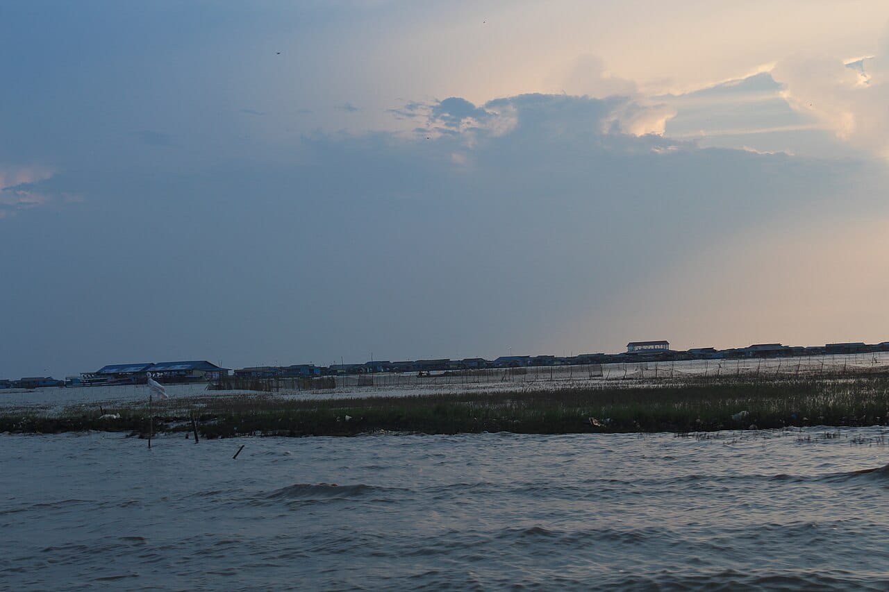 The Tonle Sap, the great lake at the heart of Cambodia and the largest freshwater lake in Southeast Asia. Each monsoon it swells enormously as its river reverses course, flooding the forests and feeding one of the richest inland fisheries on Earth.