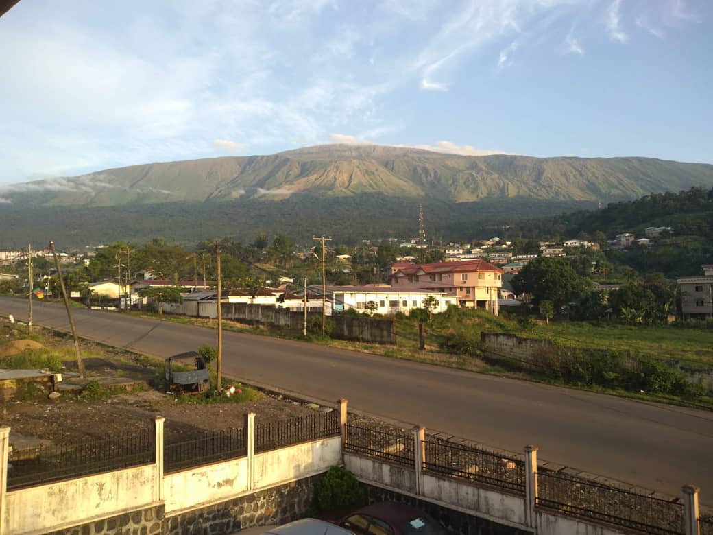 Mount Cameroon rising above the coastal plain, an active volcano and the highest peak in West Africa. It is one facet of the extraordinary variety of landscapes, from rainforest to Sahel, that earns Cameroon the name Africa in miniature.