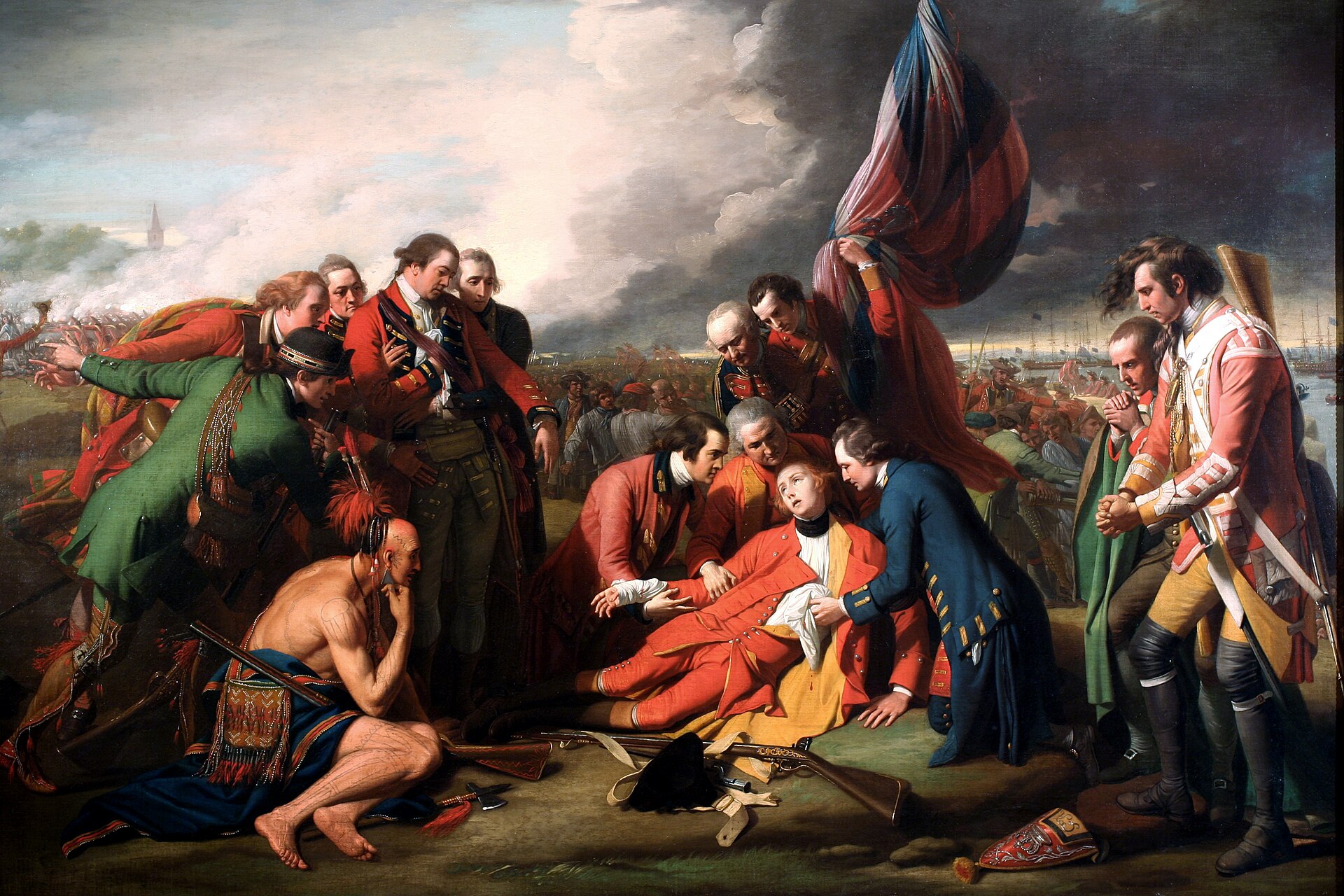 Benjamin West's painting of the death of General Wolfe at Quebec in 1759, a turning point in the contest between Britain and France for Canada. Credit: Benjamin West (public domain).
