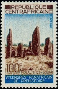 The Bouar Megaliths, ancient standing stones that are among the oldest monuments in Central Africa. Credit: uncredited (Public domain).