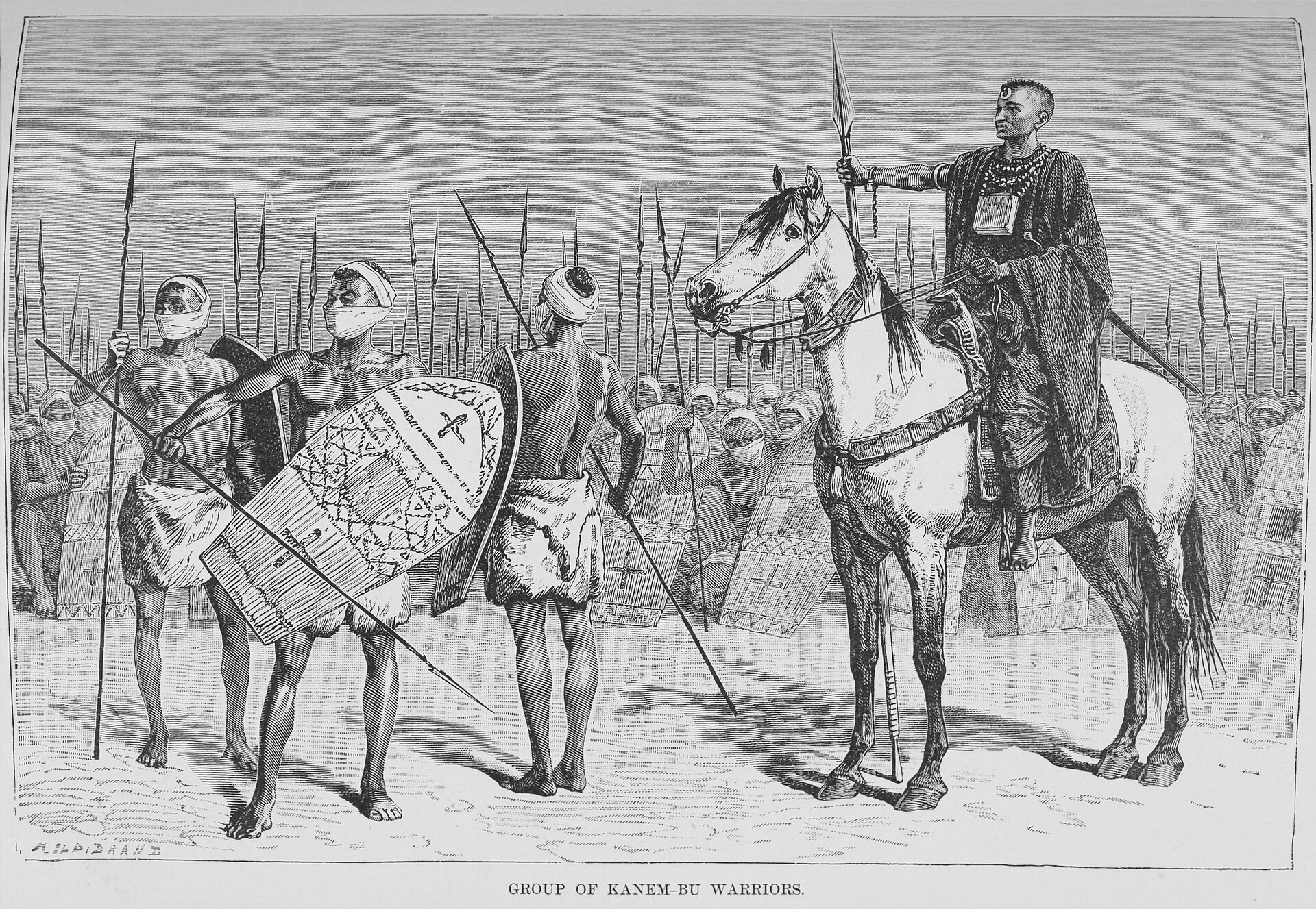 Warriors of the Kanem-Bornu Empire, which dominated the Lake Chad region for many centuries. Credit: Elisee Reclus (Public domain).