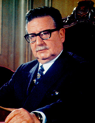 Salvador Allende, the socialist president of Chile elected in 1970. His government was overthrown in the 1973 military coup, and he died in the presidential palace, becoming a symbol claimed and contested ever since.