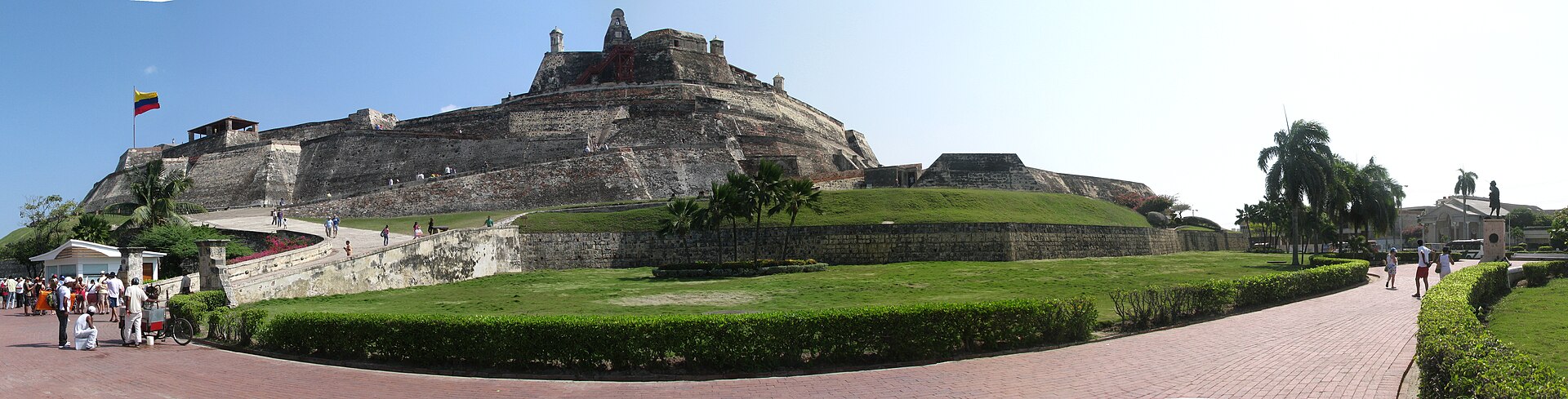 The walled colonial old town of Cartagena on the Caribbean coast, a UNESCO World Heritage site and cultural landmark.