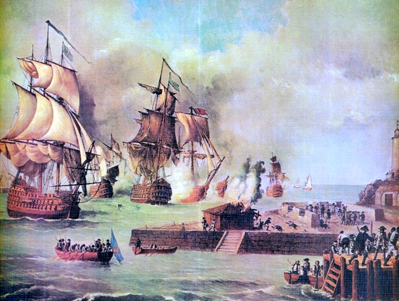 The Battle of Cartagena de Indias, where Spanish defenders repelled a major British assault on the fortified port. Credit: Luis Fernández Gordillo (Public domain).