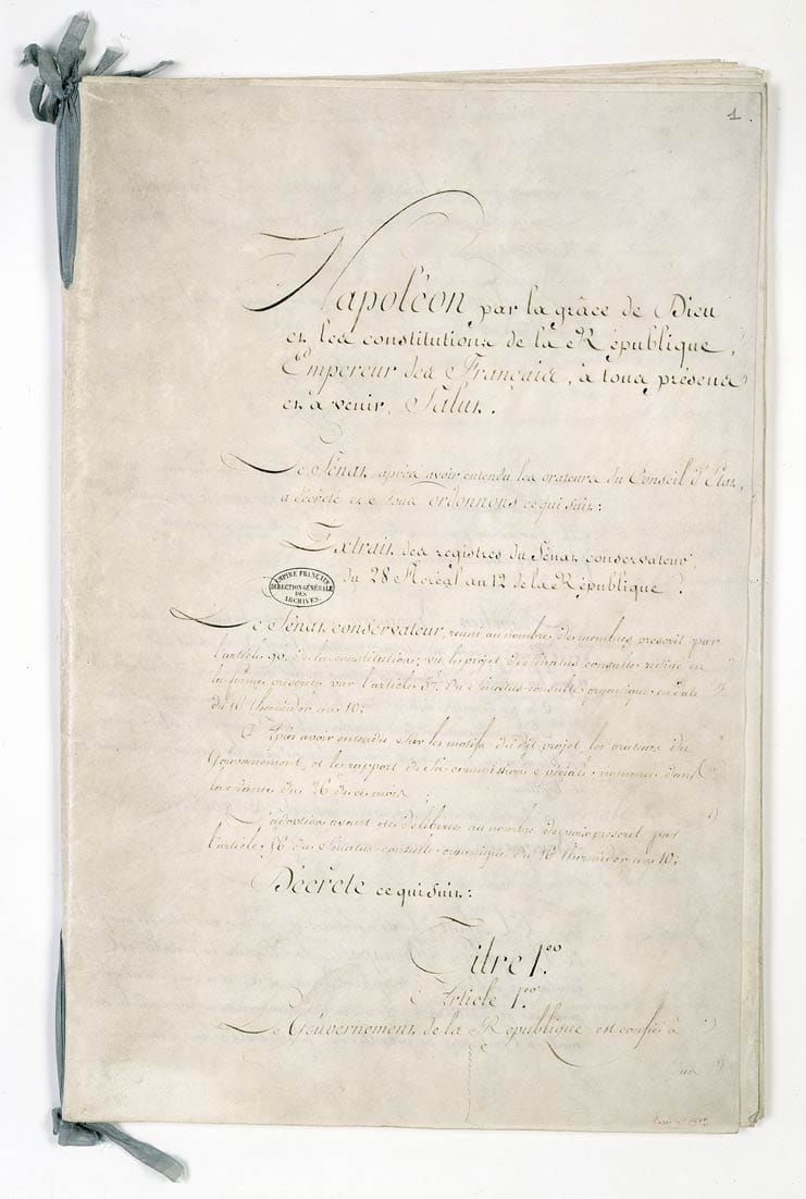 A constitutional document. Written constitutions set out the structure of the state in a single instrument that ranks above ordinary law.