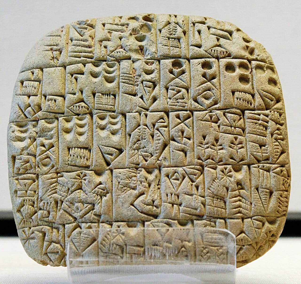 A sale recorded on a clay tablet from Shuruppak. Written contracts are among the earliest uses of writing, and recording agreements is one of the reasons writing was invented.
