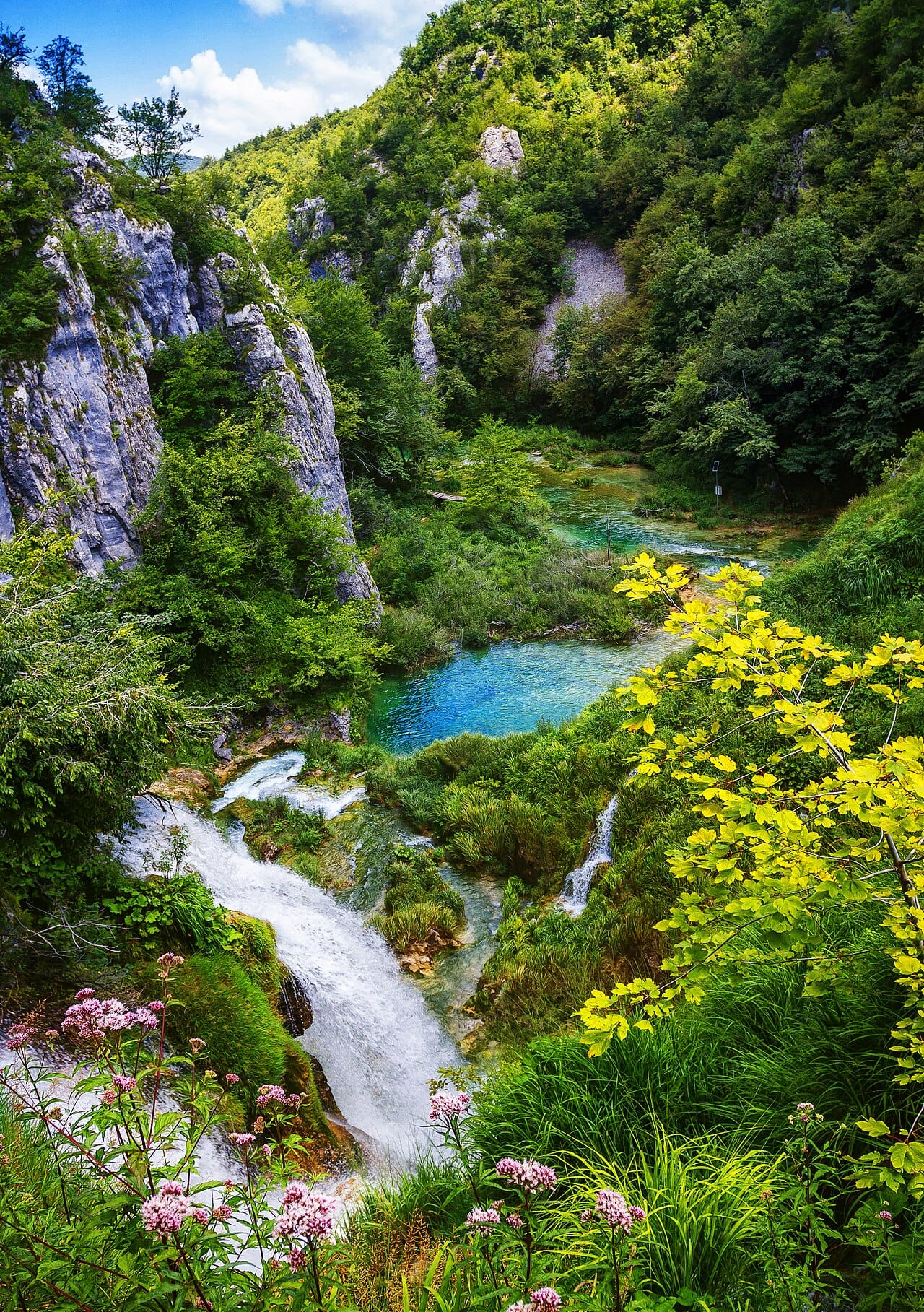 The turquoise, cascading lakes and waterfalls of Plitvice Lakes National Park, a World Heritage site in Croatia's forested interior. Beyond its famous coast, the country holds some of the most beautiful inland scenery in Europe.