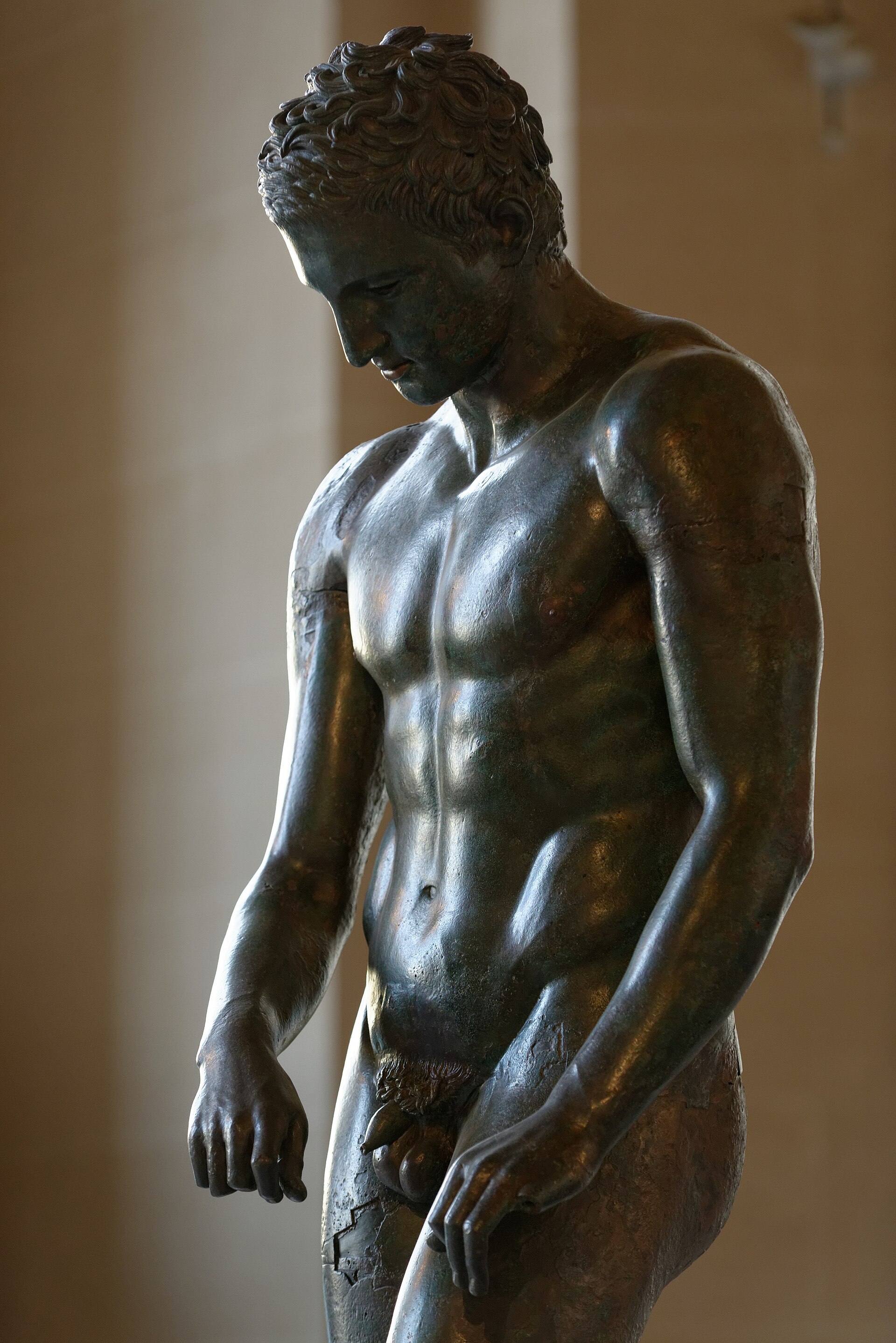 The Apoxyomenos, a superb ancient Greek bronze statue of a young athlete, recovered from the seabed off the Croatian coast. The Adriatic shore was a rich part of the classical world long before the Croats arrived.