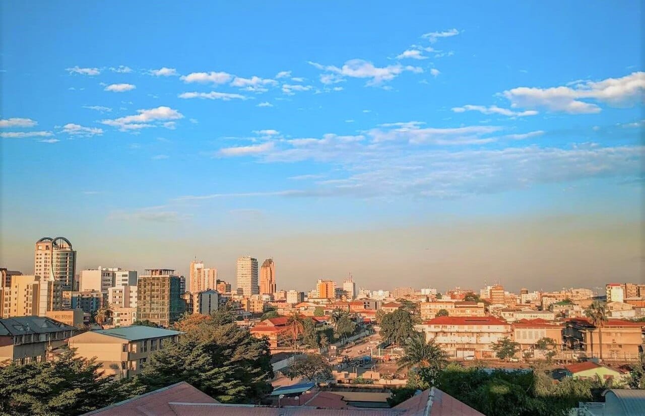 The Gombe district of Kinshasa, the capital of the Democratic Republic of the Congo. A sprawling metropolis of well over ten million people on the Congo River, it is one of the largest cities in Africa and a great capital of the French-speaking world.