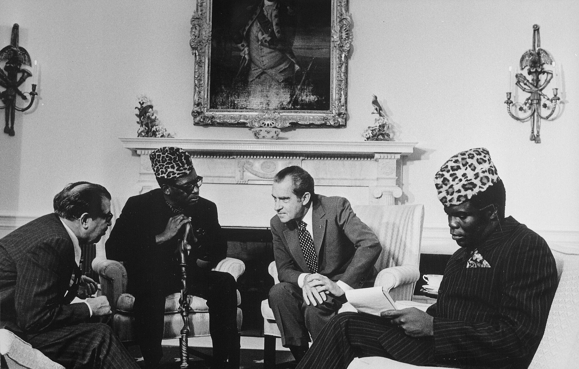Mobutu Sese Seko, the dictator who ruled the country, renamed Zaire, for over three decades. Credit: Kightlinger, Jack E. (Public domain).