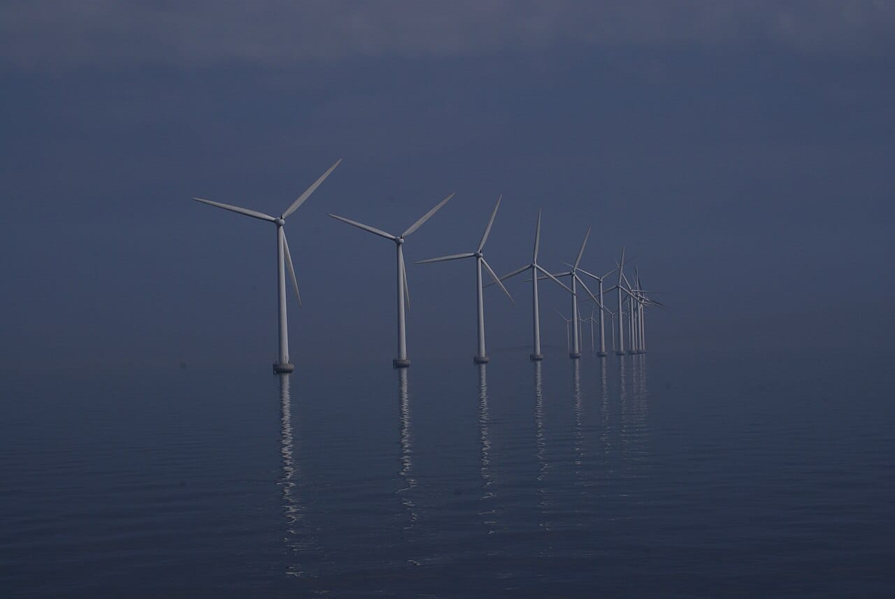 The Middelgrunden offshore wind farm off Copenhagen, one of the first of its kind in the world. Denmark is a global pioneer of wind power, drawing a large share of its electricity from the wind and leading the industry that builds the turbines.