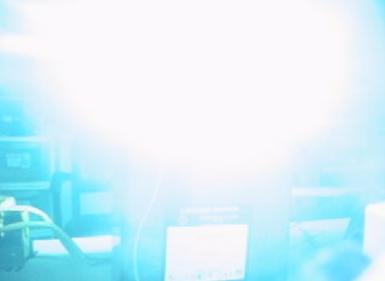 A controlled arc-flash, produced in a flashtube. Even though the energy level used is fairly low (85 joules), the low-impedance, low-inductance circuit produces a flash of 24,000,000 watts. With an arc temperature of 17,000 K (16,700 °C), the radiation output is centered at 170 nanometers, in the far UV. The intense burst of radiation easily penetrates the shade #10 welding filter which shields the camera. Credit: Zaereth (talk) 00:35, 24 January 2009 (UTC) (Public domain).