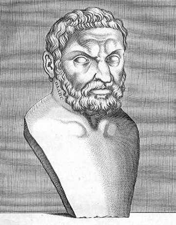 A portrait of Thales, an ancient Greek thinker said to have noted the strange attractive power of rubbed amber. Credit: Unidentified engraver (Public domain).