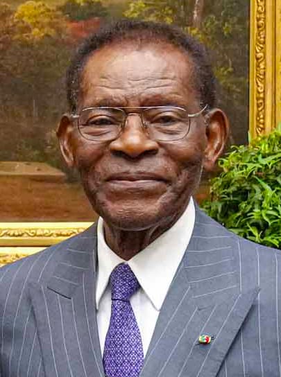 Teodoro Obiang Nguema, president of Equatorial Guinea since 1979 and the world's longest-serving non-royal head of state. He took power by overthrowing his uncle and has ruled the oil-rich state ever since, winning elections by margins near 100 percent.