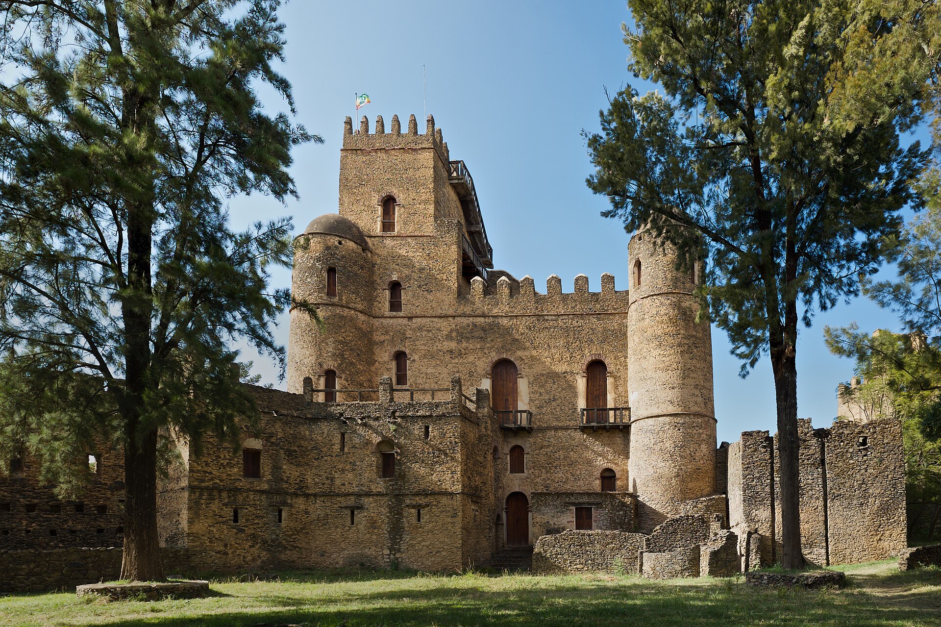 Fasil Ghebbi, the royal fortress-city of Gondar, capital of the Ethiopian empire from the seventeenth century.