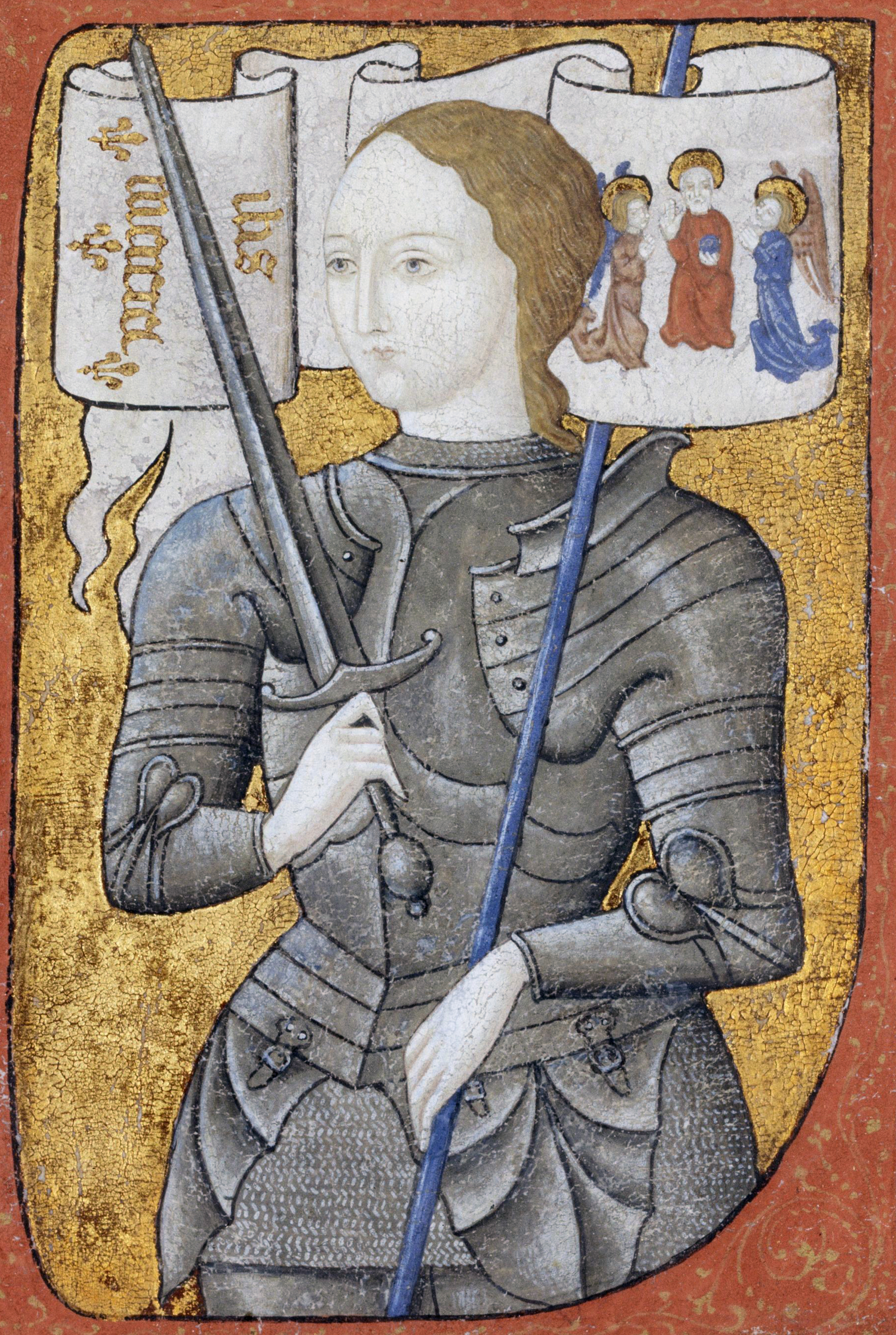 Joan of Arc, who led French armies during the Hundred Years War and became a national symbol. Credit: Unknown (Public domain).