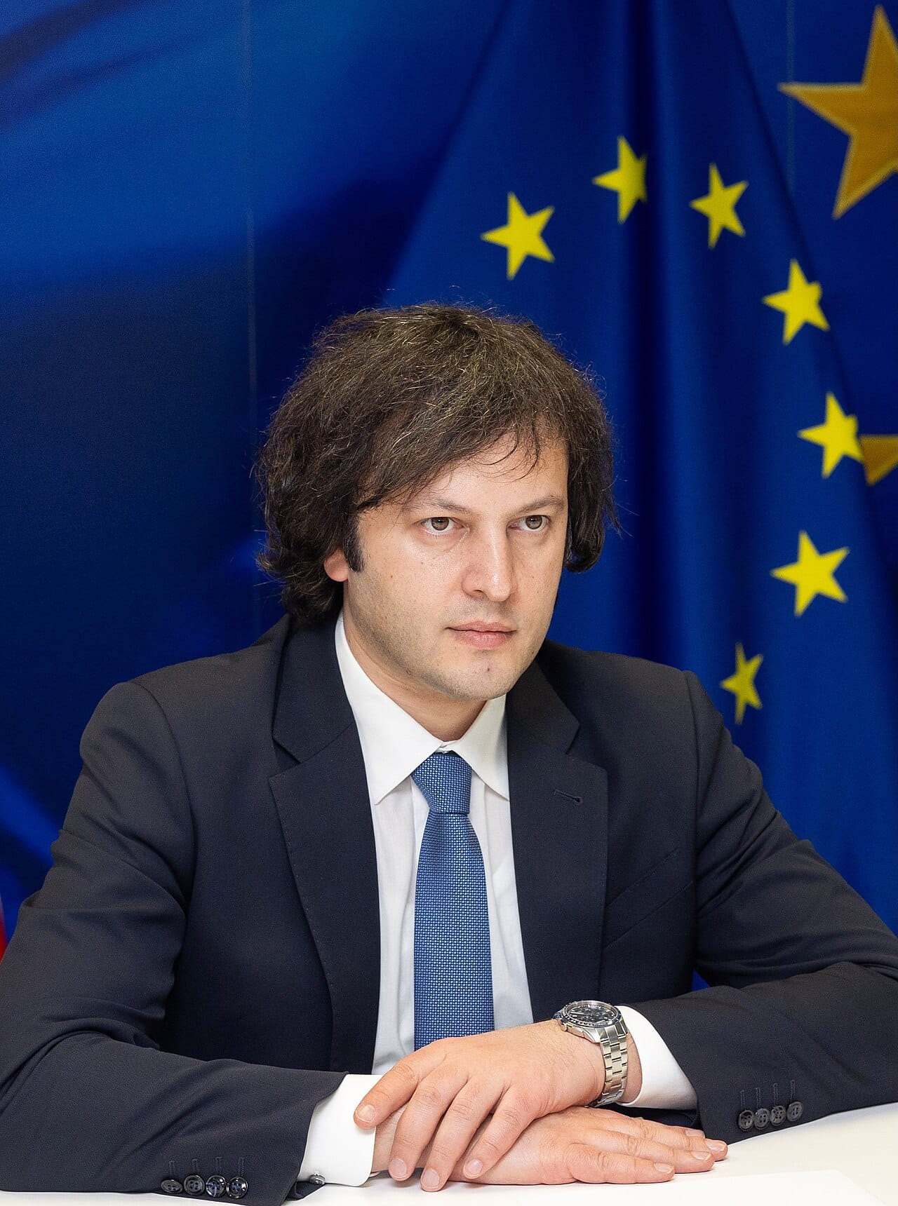 Irakli Kobakhidze, leader of the Georgian Dream party, who became prime minister in 2024. His government's course has divided the country between those seeking closer ties with the West and its critics who accuse it of drifting toward Russia.