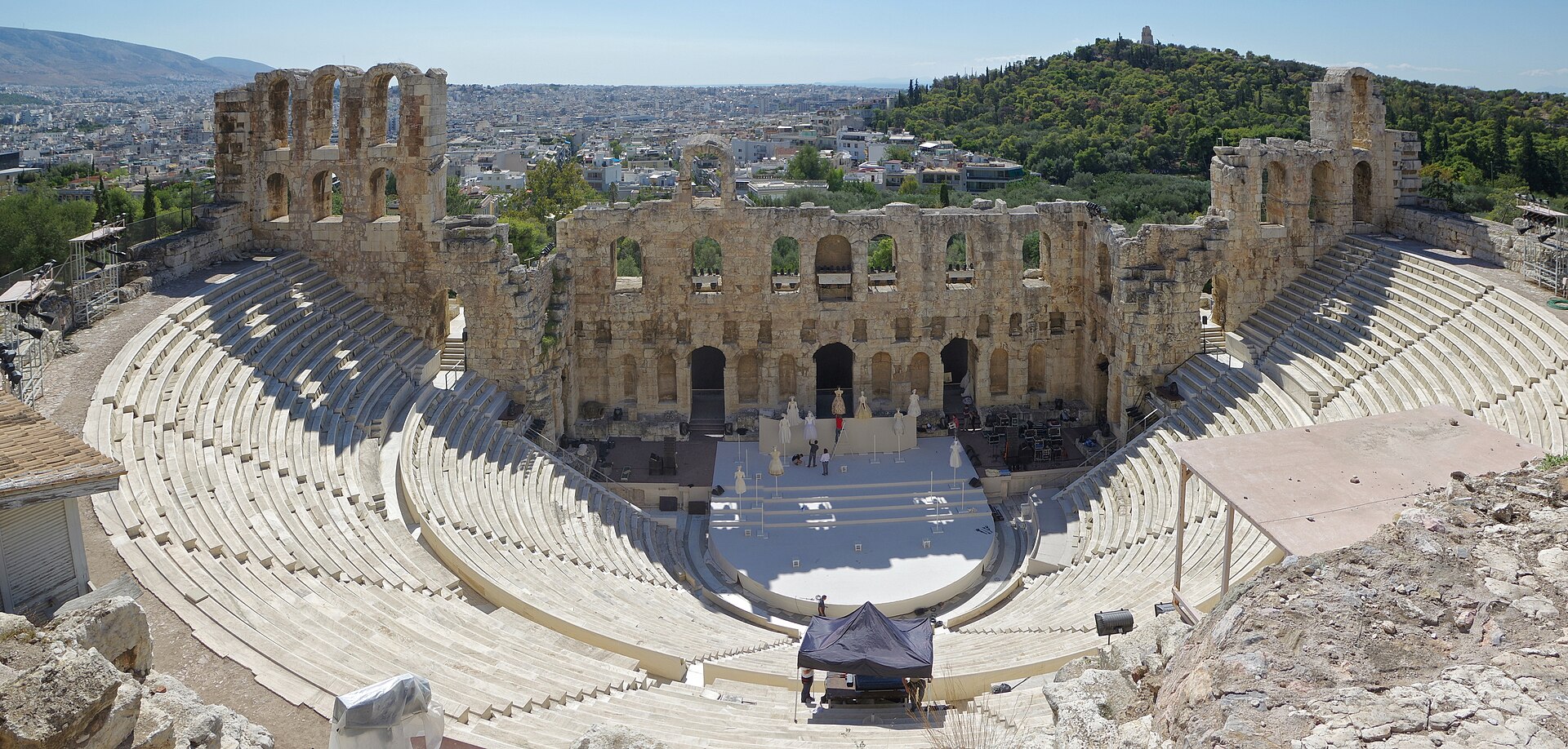 The Odeon of Herodes Atticus in Athens, built in 161 AD when Greece was a province of Rome.
