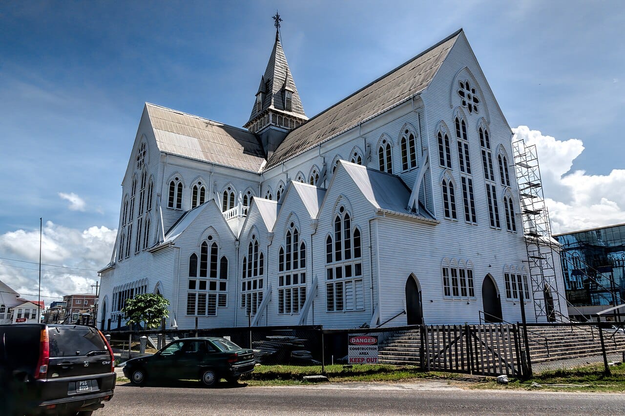 A street in Georgetown, the capital of Guyana, long known for its Dutch-built canals and wooden colonial architecture. The low-lying seaside city, home to much of the population, is being rapidly transformed by the country's oil boom.