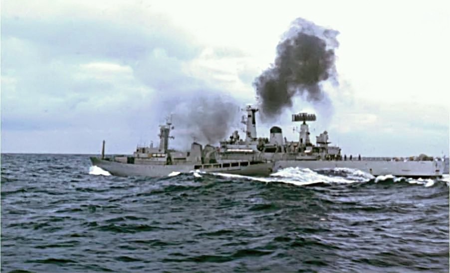 A British warship colliding with an Icelandic patrol vessel during the Cod Wars. In these confrontations of the twentieth century Iceland faced down Britain to win control of the fishing grounds on which its economy depended.
