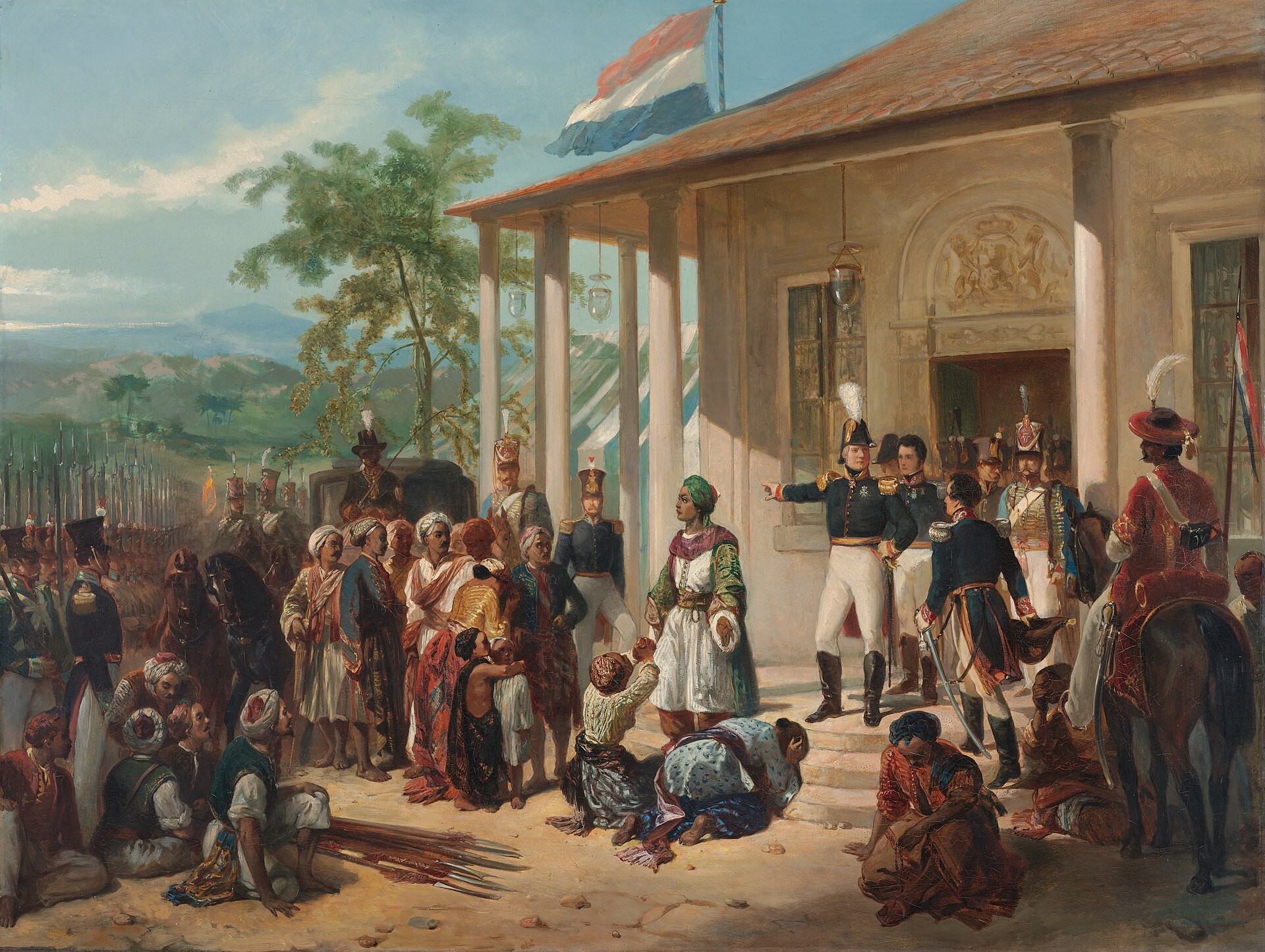 The capture of Prince Diponegoro in 1830, who led a major revolt against Dutch colonial rule. Credit: Nicolaas Pieneman (Public domain).