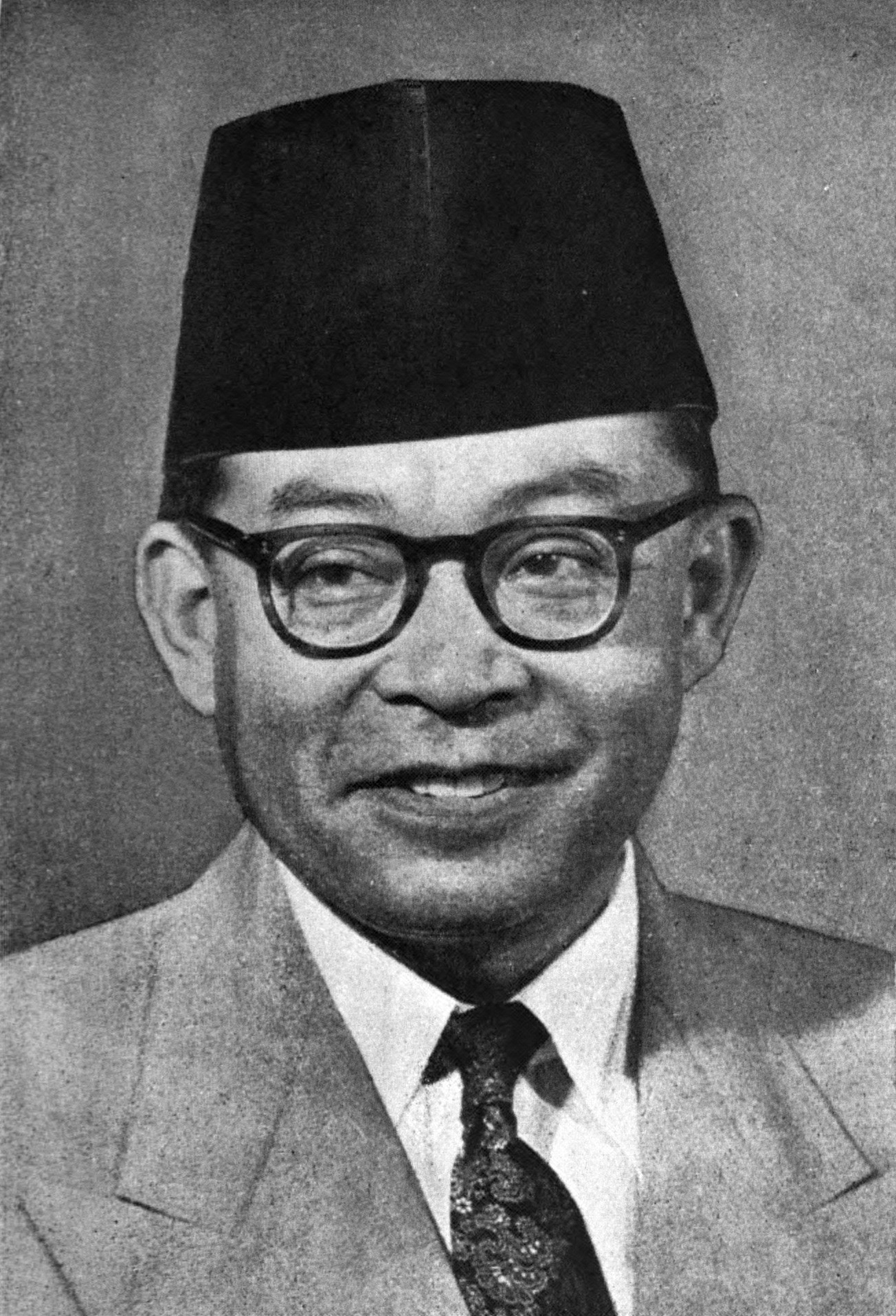 Mohammad Hatta, independence leader and first vice-president. With Sukarno he proclaimed Indonesian independence in 1945, and the pair are remembered as the founding fathers of the nation.