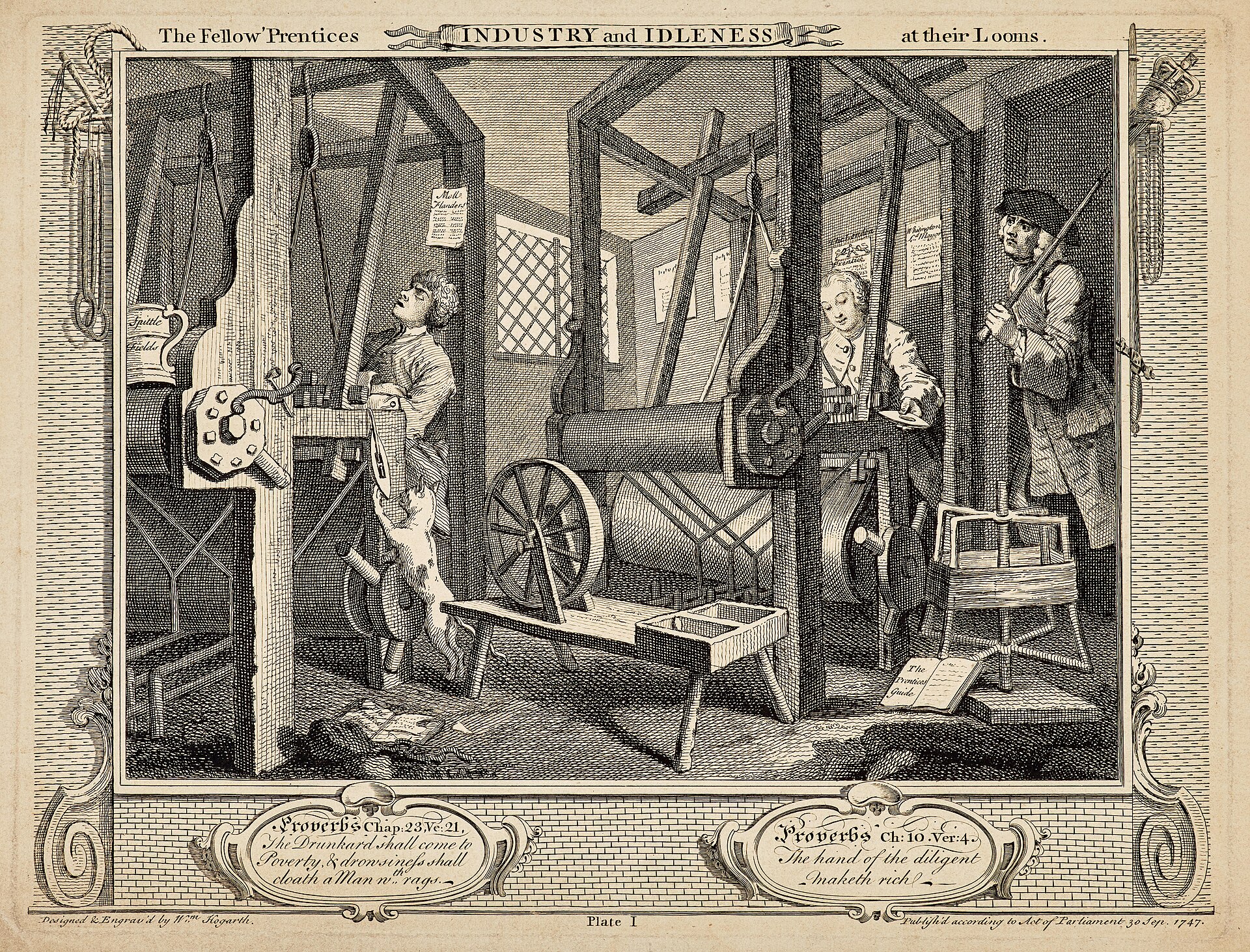 Mechanised weaving, central to the early Industrial Revolution.